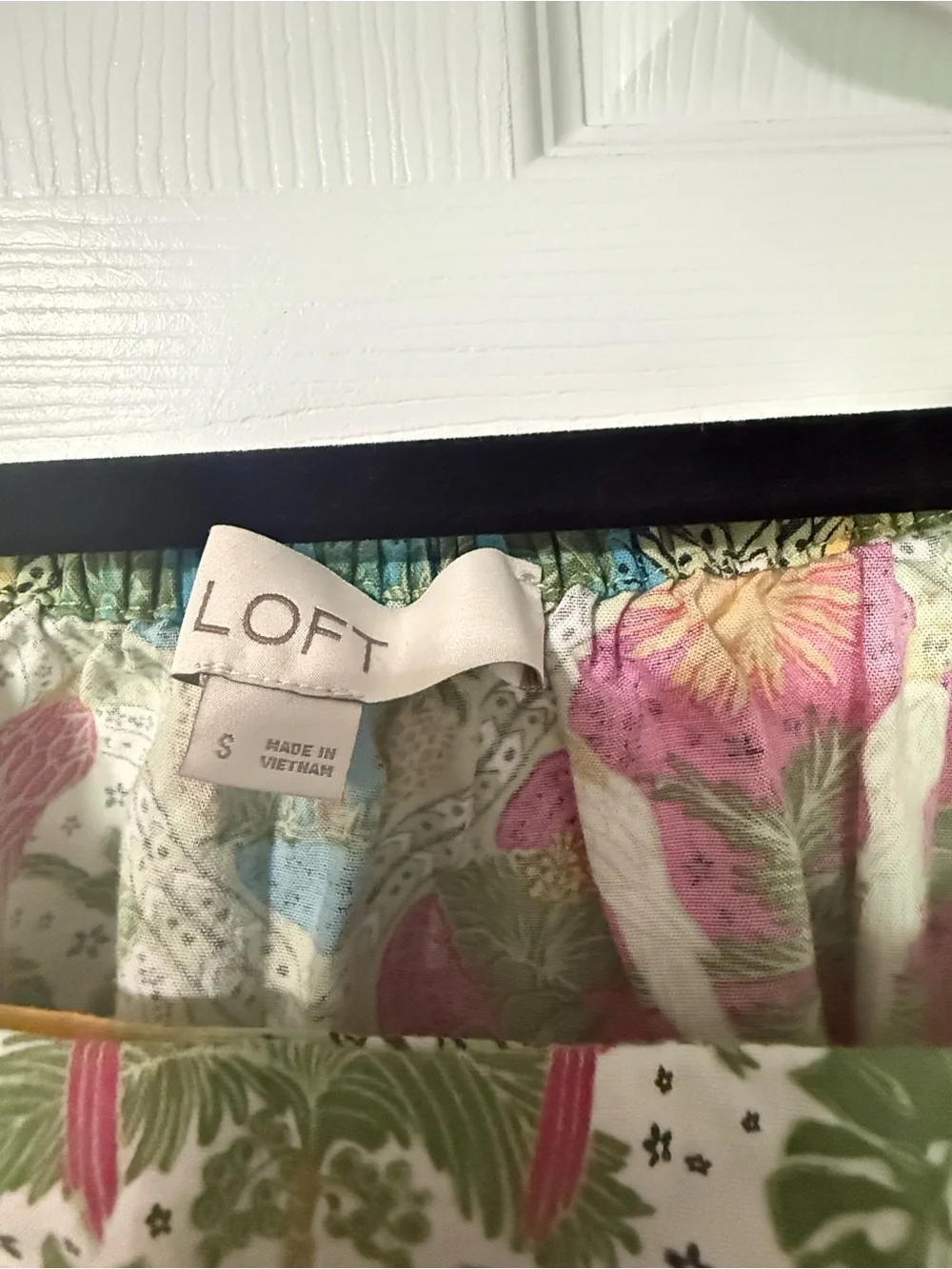 LOFT Multi-Color Floral Square-Neck Blouse